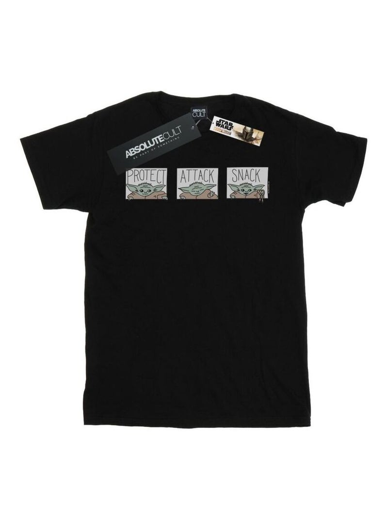 Star Wars - T-shirt THE MANDALORIAN THE CHILD Noir - Kiabi