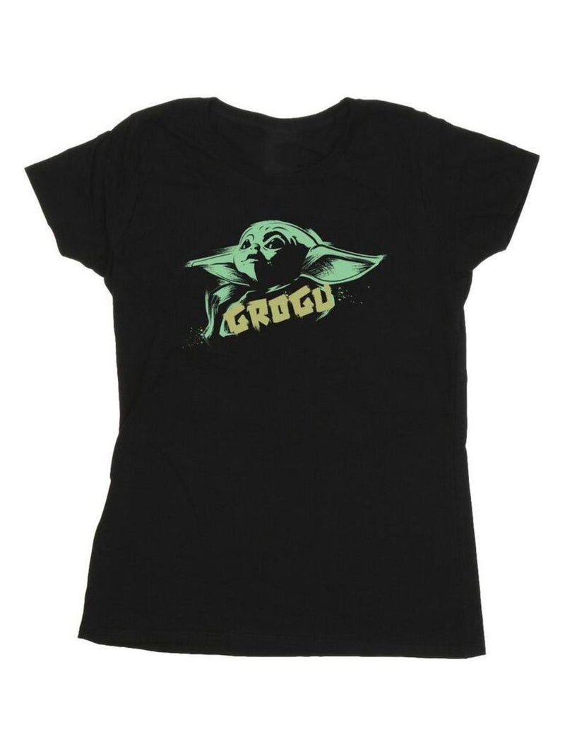 Star Wars - T-shirt THE MANDALORIAN THE CHILD Noir - Kiabi