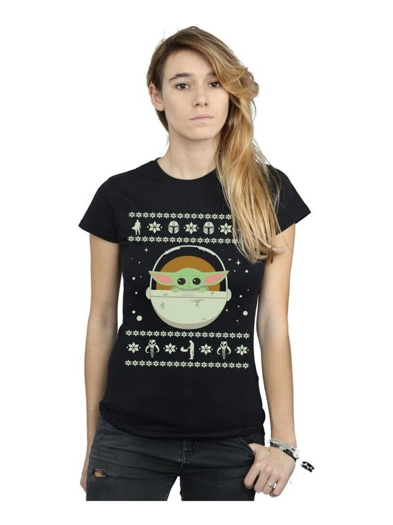 Star Wars - T-shirt THE MANDALORIAN THE CHILD Noir - Kiabi