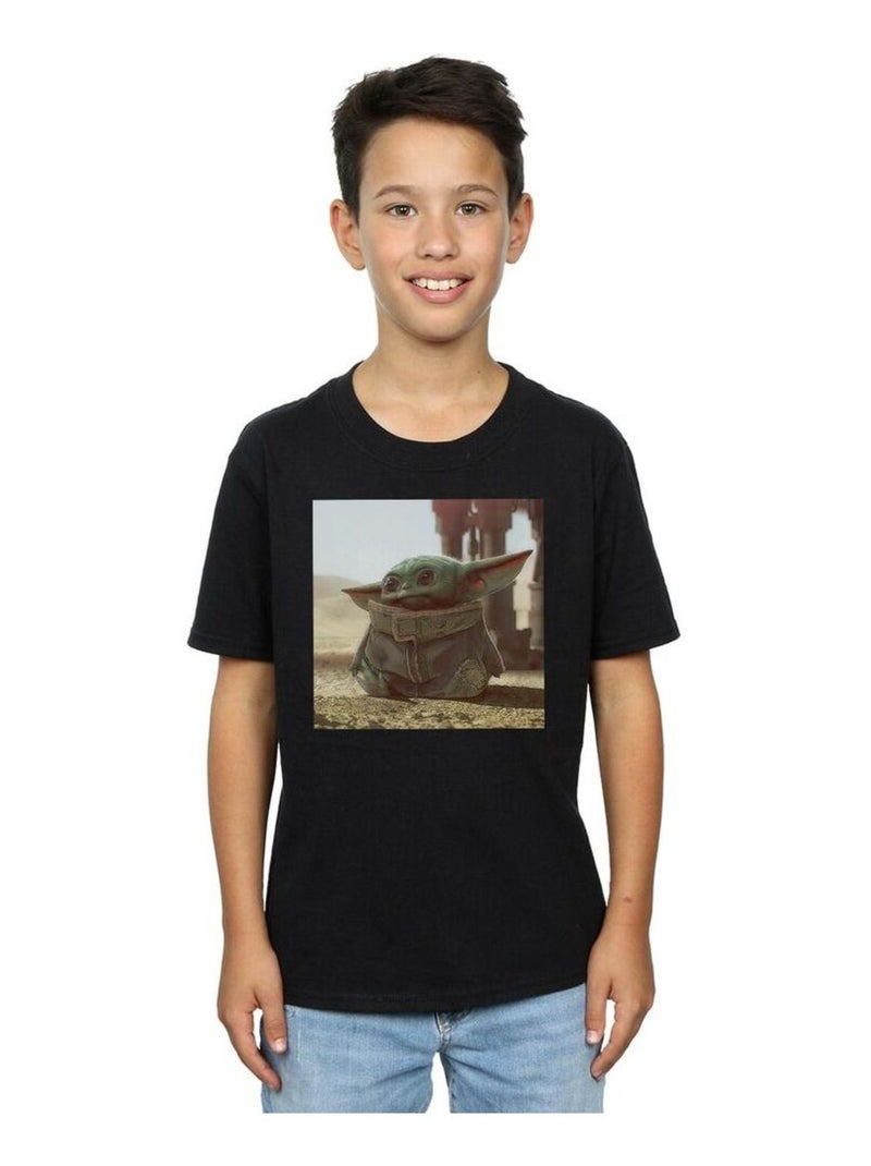 Star Wars - T-shirt THE MANDALORIAN THE CHILD Noir - Kiabi