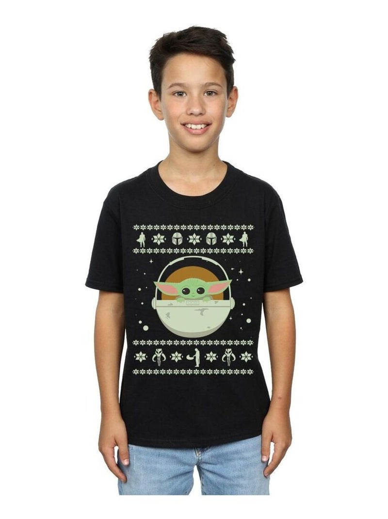 Star Wars - T-shirt THE MANDALORIAN THE CHILD Noir - Kiabi