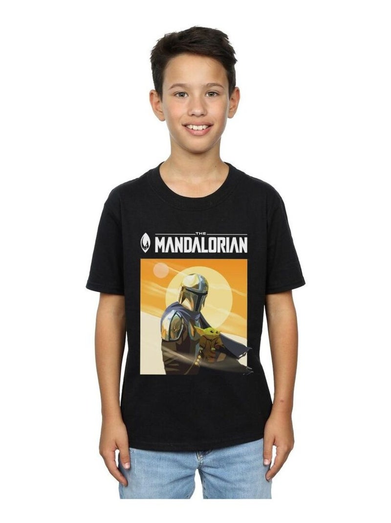 Star Wars - T-shirt THE MANDALORIAN THE CHILD Noir - Kiabi