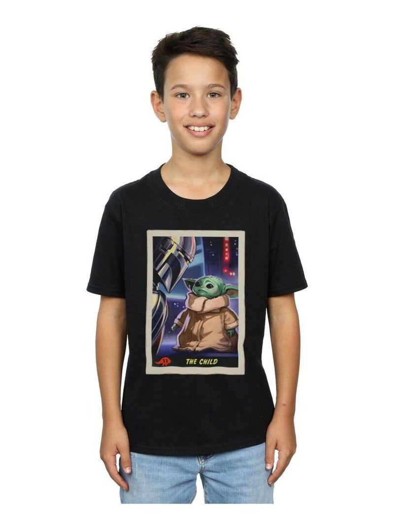 Star Wars - T-shirt THE MANDALORIAN THE CHILD Noir - Kiabi