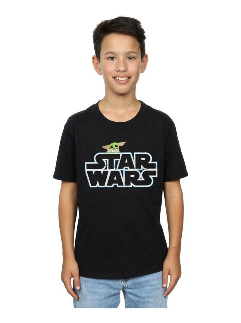 Star Wars - T-shirt THE MANDALORIAN THE CHILD Noir - Kiabi