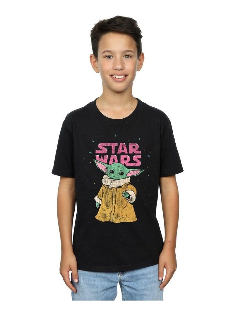 Star Wars - T-shirt THE MANDALORIAN THE CHILD Noir - Kiabi