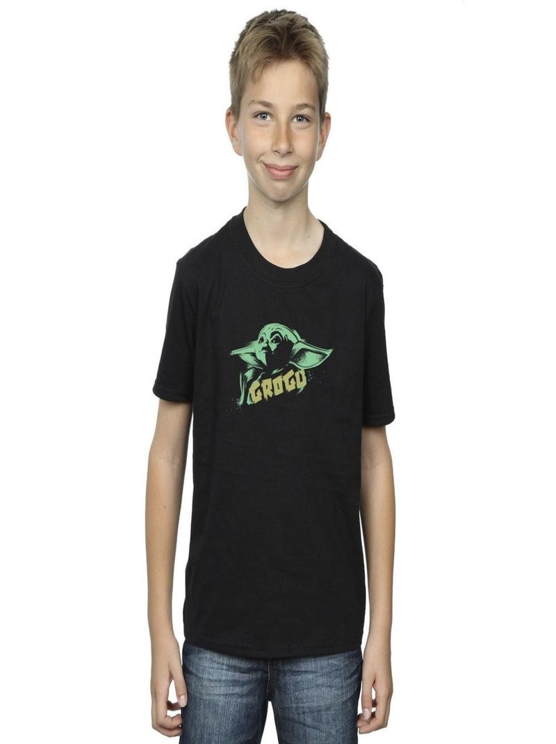 Star Wars - T-shirt THE MANDALORIAN THE CHILD Noir - Kiabi
