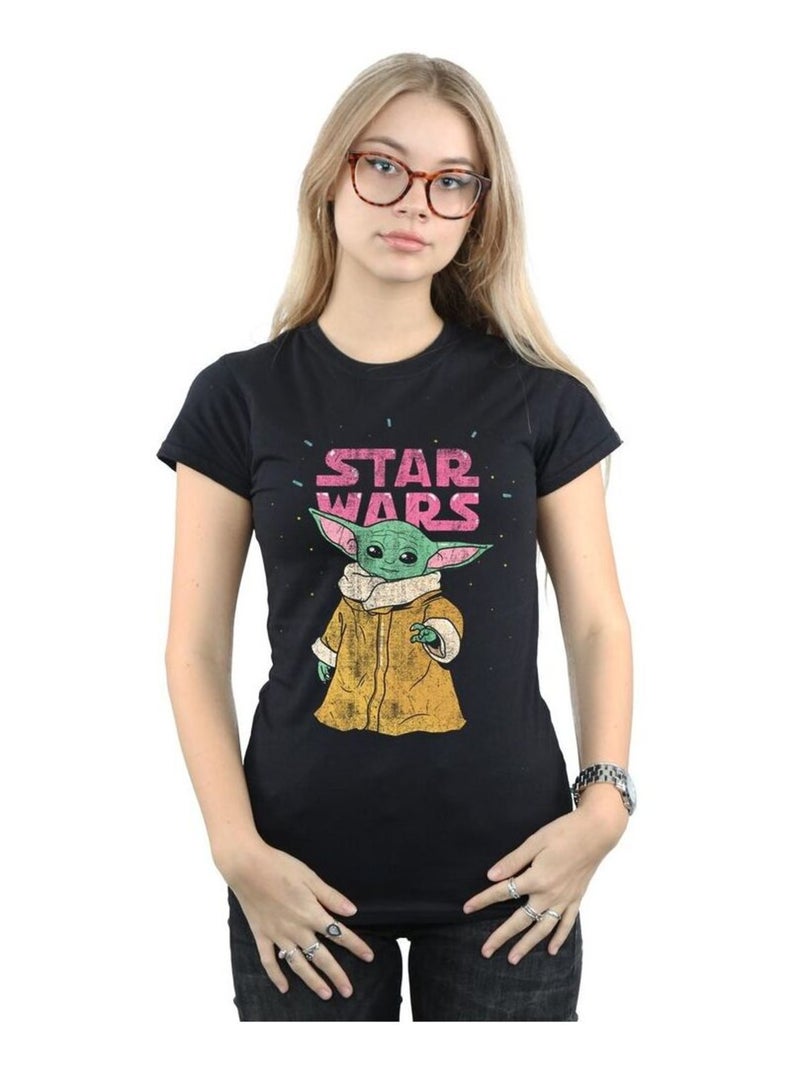 Star Wars - T-shirt THE MANDALORIAN THE CHILD Noir - Kiabi