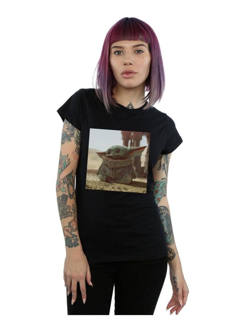 Star Wars - T-shirt THE MANDALORIAN THE CHILD Noir - Kiabi