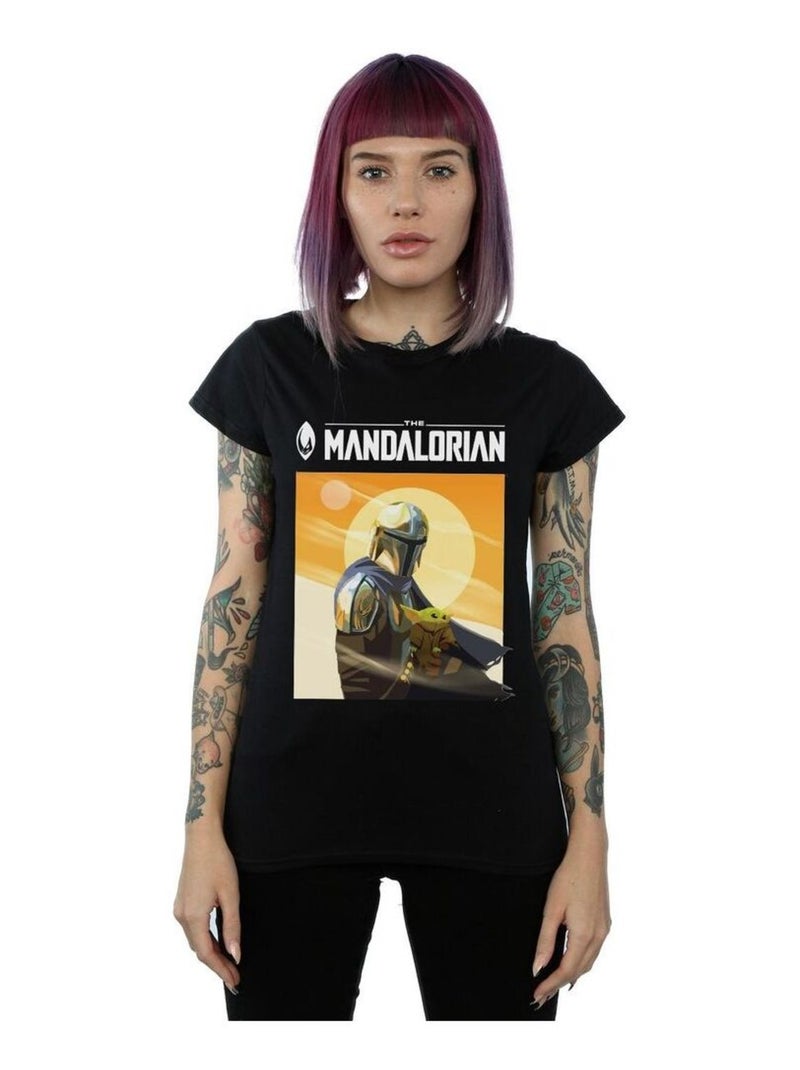 Star Wars - T-shirt THE MANDALORIAN THE CHILD Noir - Kiabi