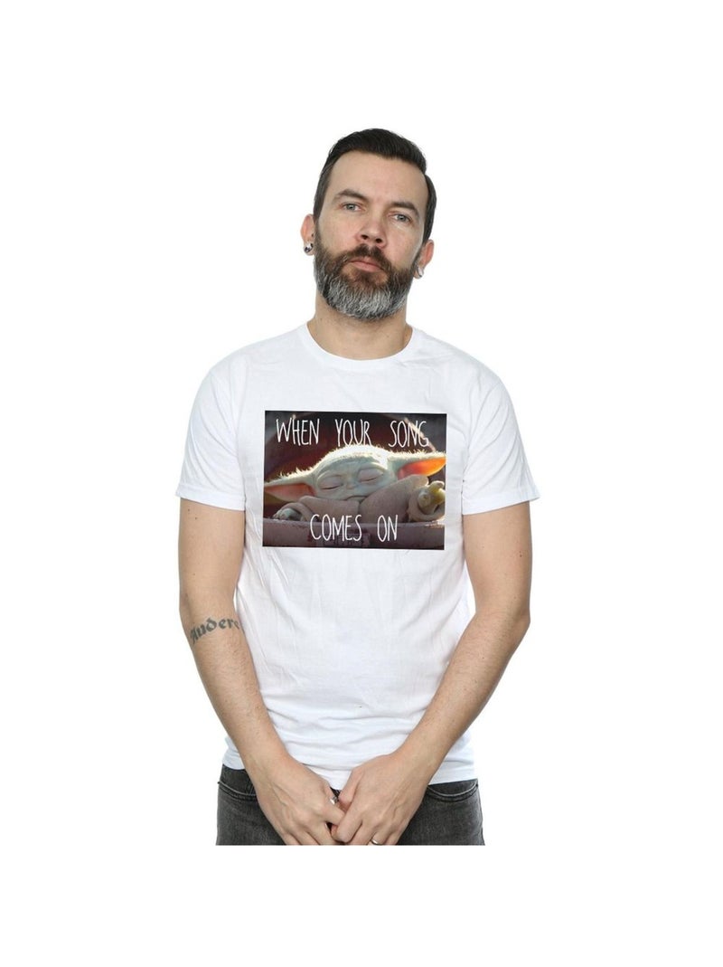 Star Wars - T-shirt THE MANDALORIAN THE CHILD SONG Blanc - Kiabi