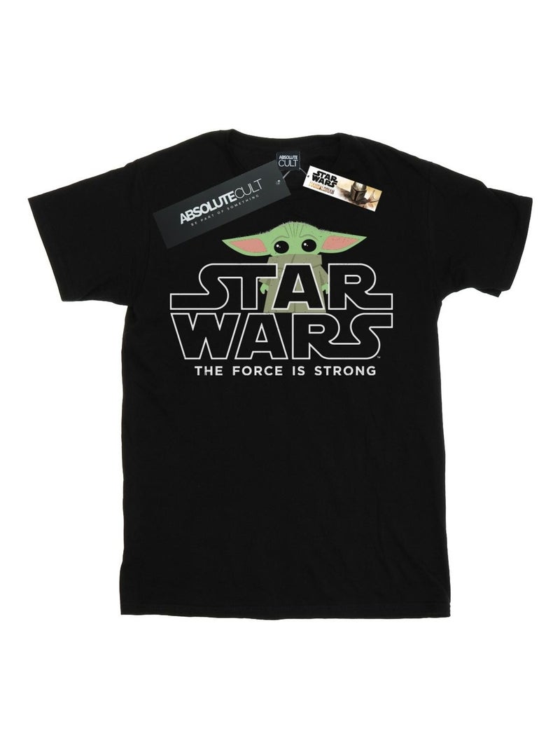 Star Wars - T-shirt THE MANDALORIAN THE CHILD STRONG Noir - Kiabi