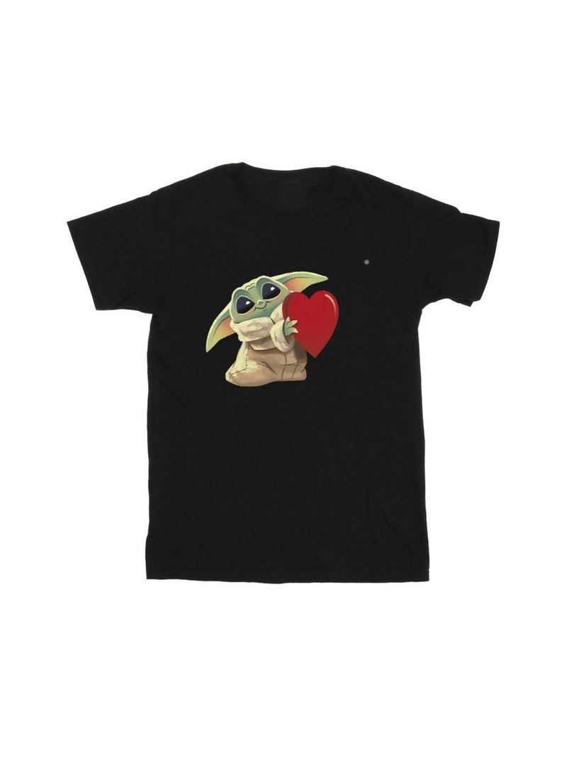 Star Wars - T-shirt THE MANDALORIAN THE KIDS WITH HEART Noir - Kiabi
