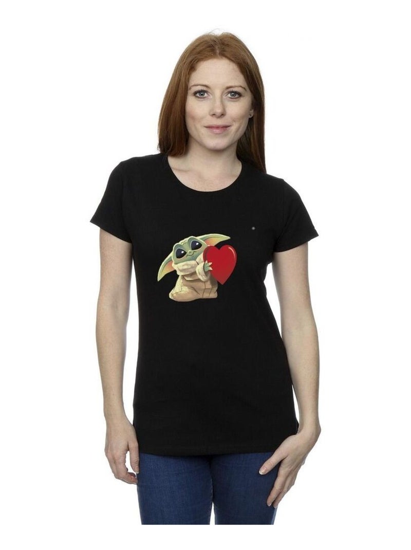 Star Wars - T-shirt THE MANDALORIAN THE KIDS WITH HEART Noir - Kiabi