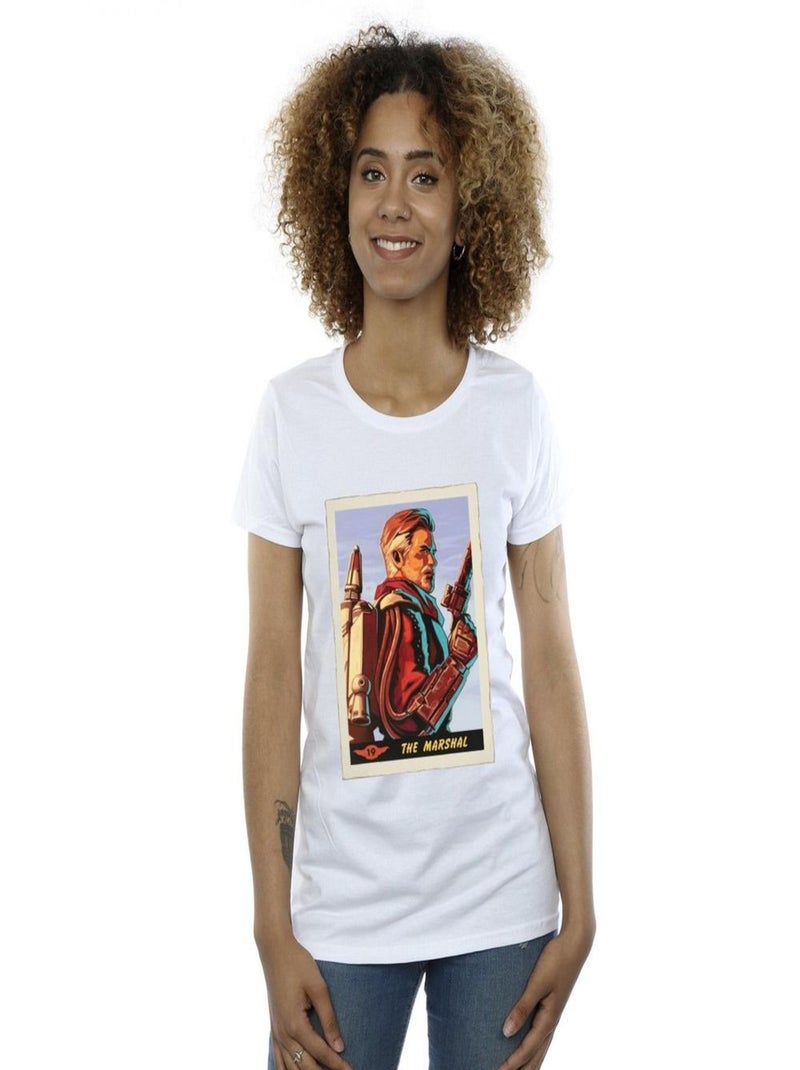 Star Wars - T-shirt THE MANDALORIAN THE MARSHAL Blanc - Kiabi
