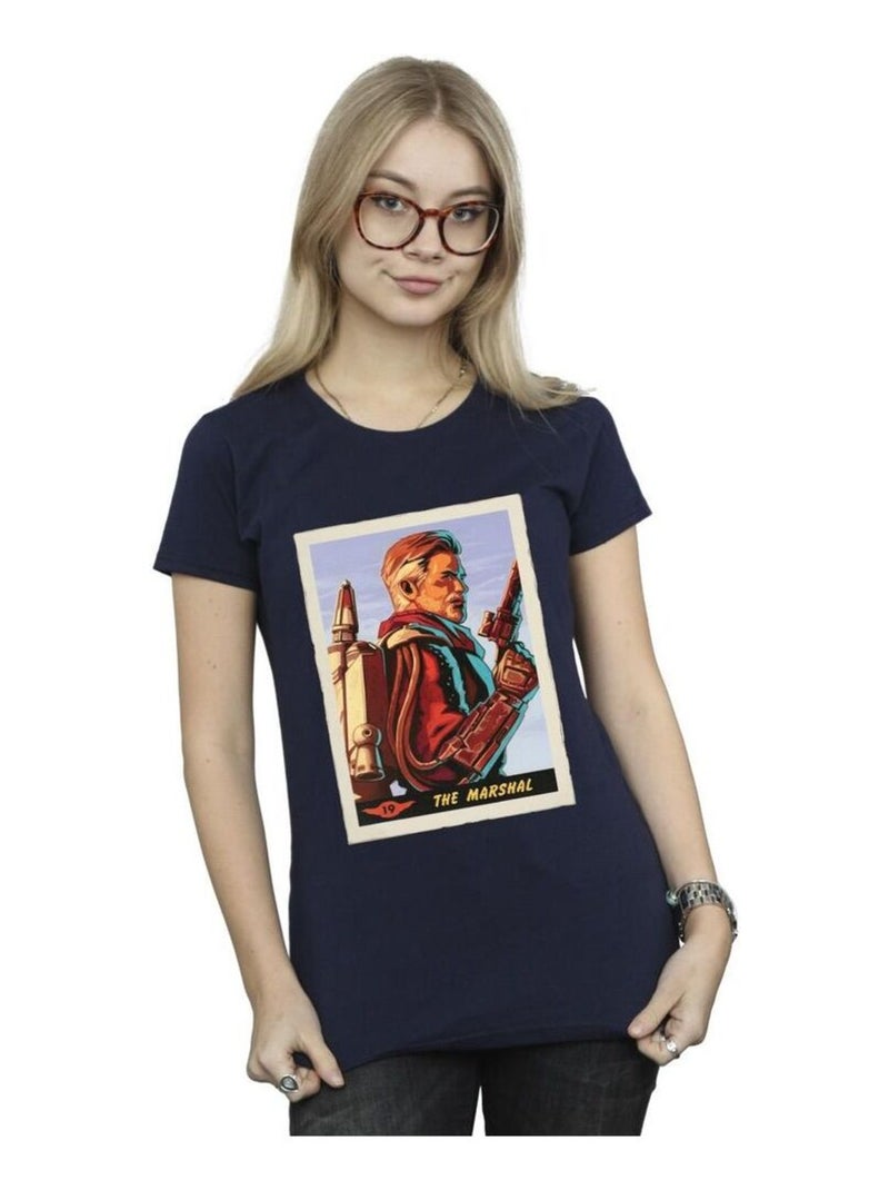 Star Wars - T-shirt THE MANDALORIAN THE MARSHAL Bleu marine - Kiabi