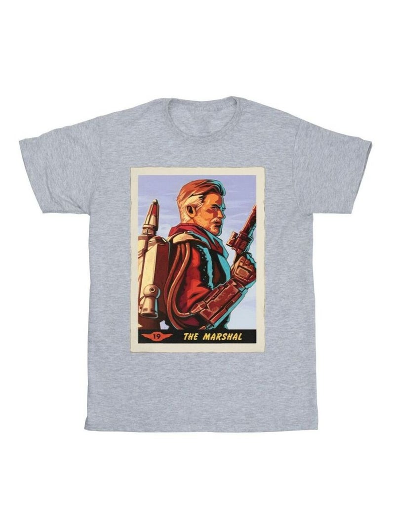 Star Wars - T-shirt THE MANDALORIAN THE MARSHAL Gris chiné - Kiabi