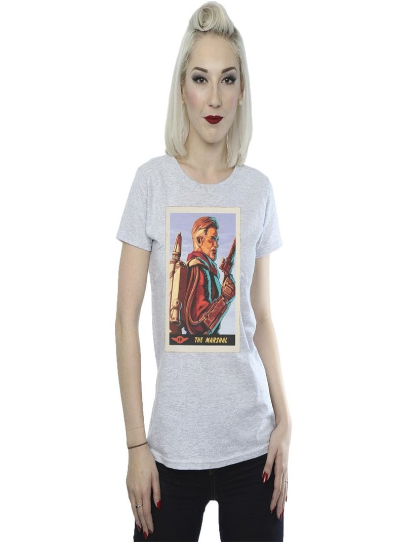 Star Wars - T-shirt THE MANDALORIAN THE MARSHAL Gris chiné - Kiabi