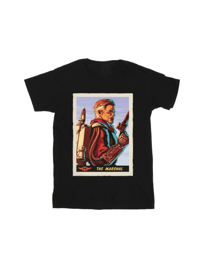 Star Wars - T-shirt THE MANDALORIAN THE MARSHAL Noir - Kiabi