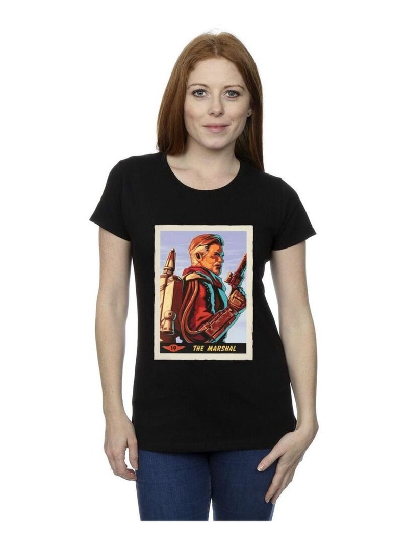 Star Wars - T-shirt THE MANDALORIAN THE MARSHAL Noir - Kiabi