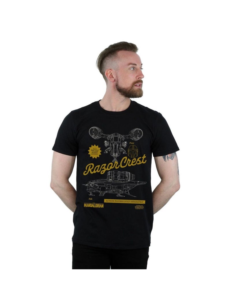 Star Wars - T-shirt THE MANDALORIAN THE RAZOR Noir - Kiabi