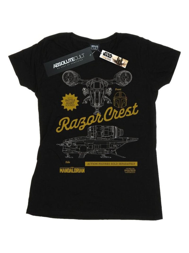 Star Wars - T-shirt THE MANDALORIAN THE RAZOR Noir - Kiabi