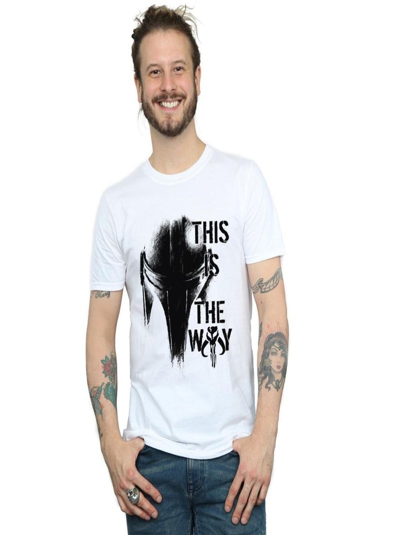 Star Wars - T-shirt THE MANDALORIAN THE WAY Blanc - Kiabi