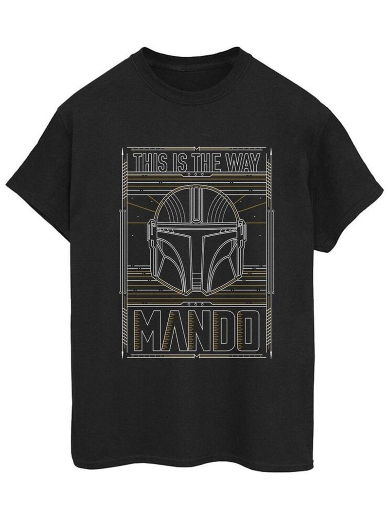 Star Wars - T-shirt THE MANDALORIAN THE WAY Noir - Kiabi