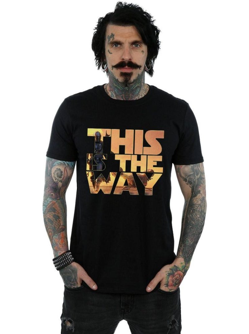 Star Wars - T-shirt THE MANDALORIAN THE WAY Noir - Kiabi