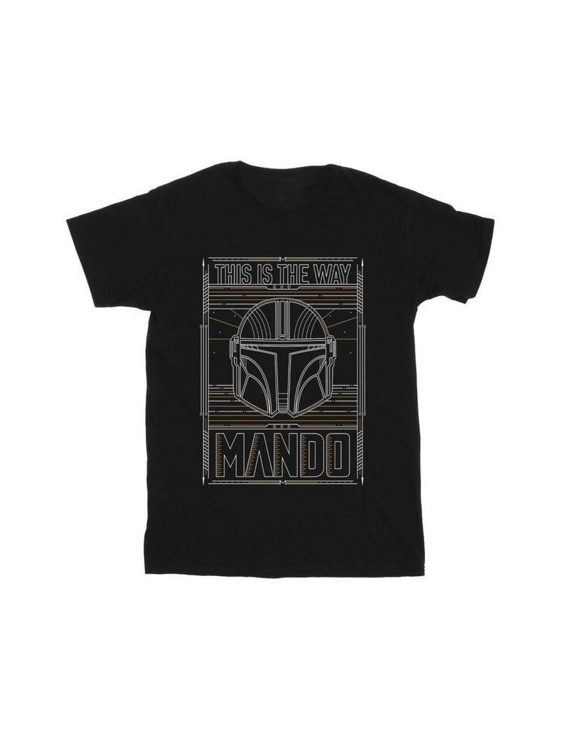 Star Wars - T-shirt THE MANDALORIAN THE WAY Noir - Kiabi