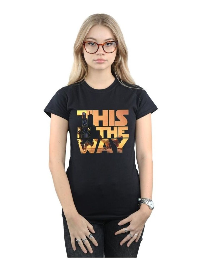 Star Wars - T-shirt THE MANDALORIAN THE WAY Noir - Kiabi