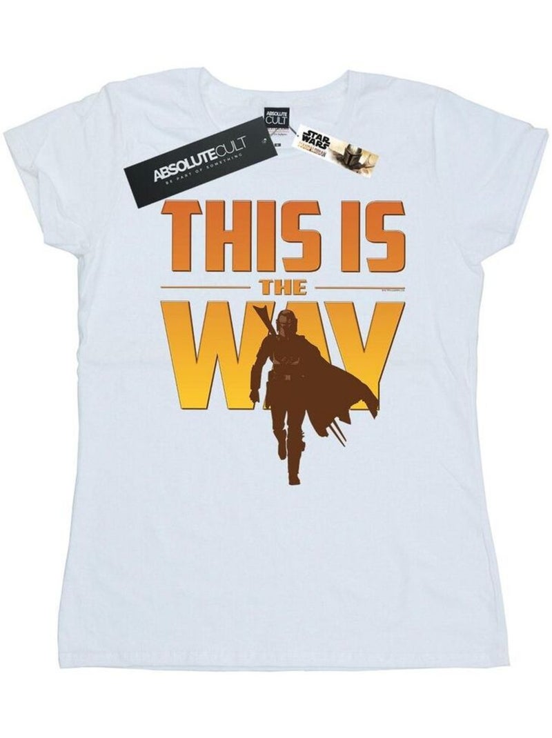 Star Wars - T-shirt THE MANDALORIAN THIS IS THE WAY Blanc - Kiabi