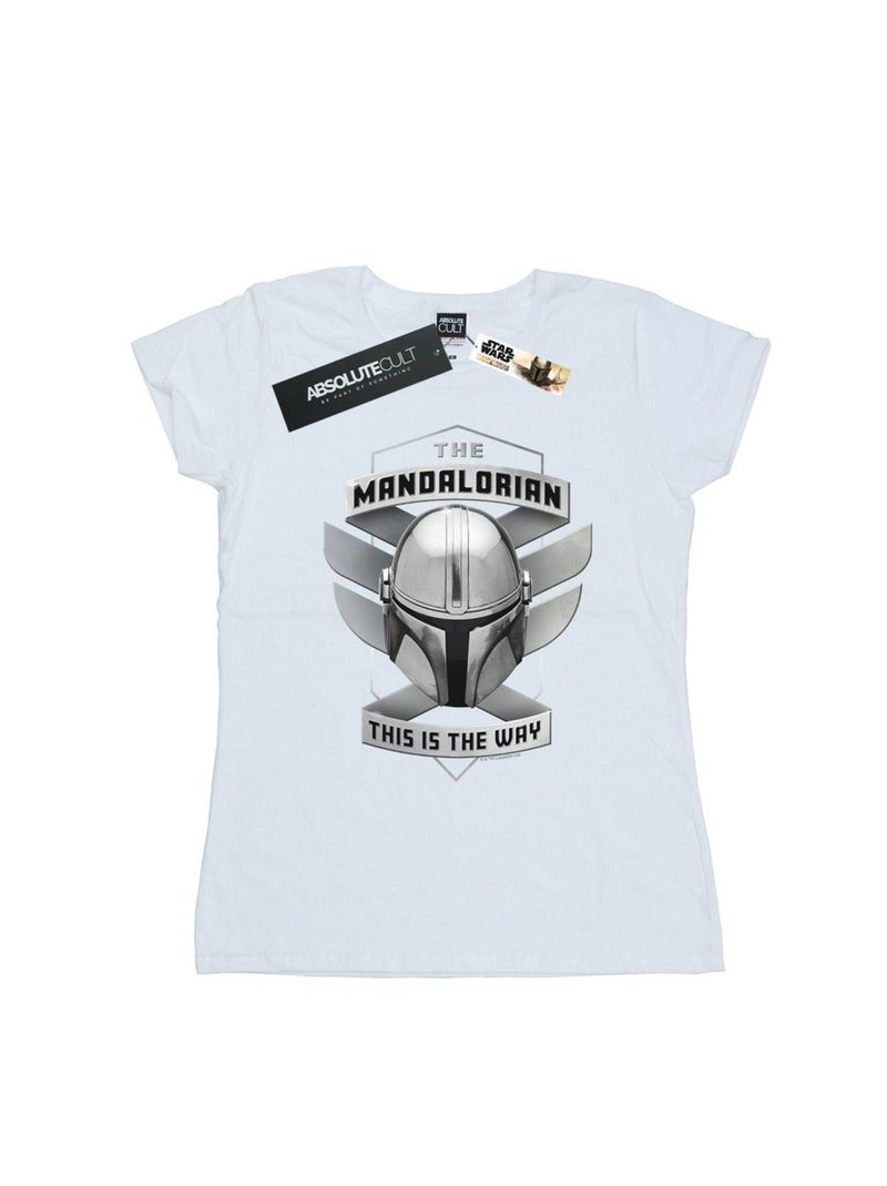 Star Wars - T-shirt THE MANDALORIAN THIS IS THE WAY Blanc - Kiabi