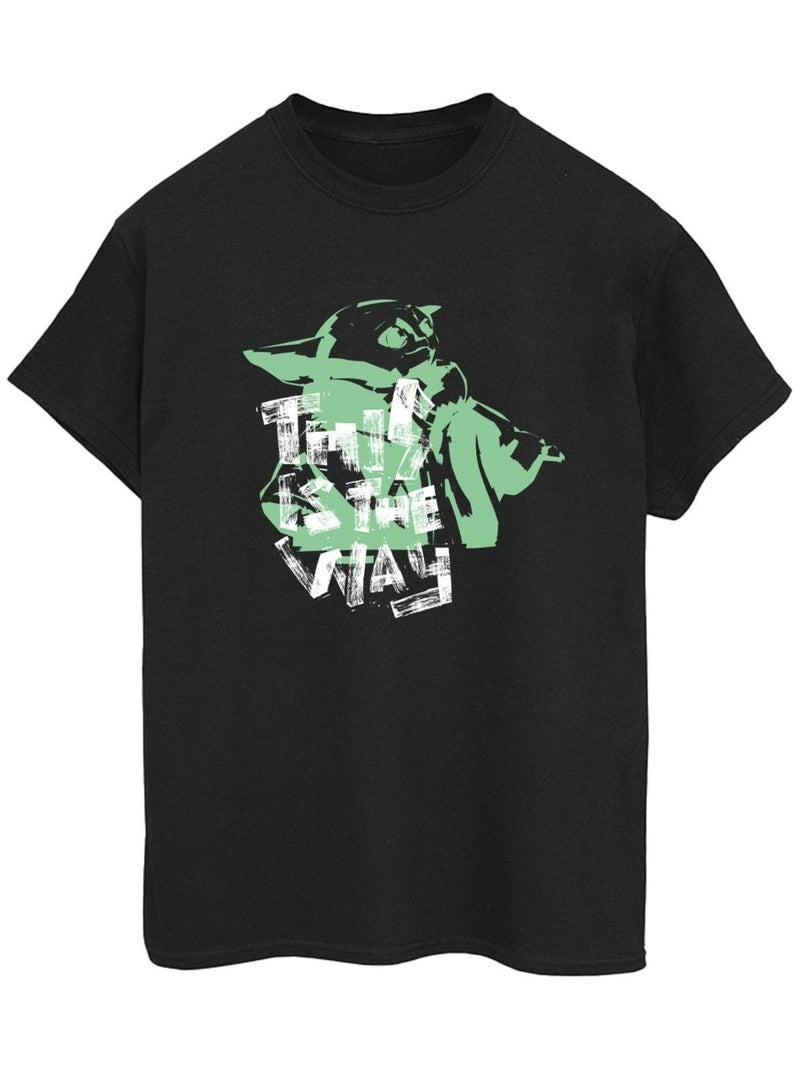 Star Wars - T-shirt THE MANDALORIAN THIS IS THE WAY Noir - Kiabi