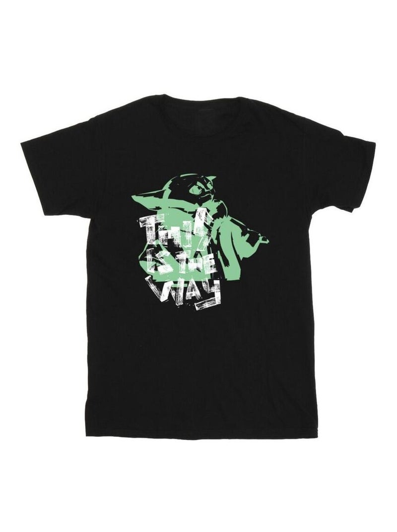 Star Wars - T-shirt THE MANDALORIAN THIS IS THE WAY Noir - Kiabi