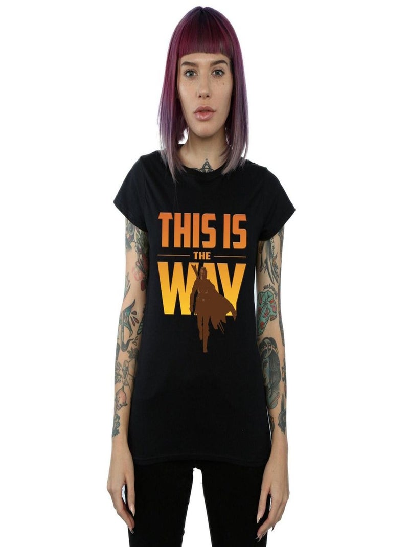 Star Wars - T-shirt THE MANDALORIAN THIS IS THE WAY Noir - Kiabi