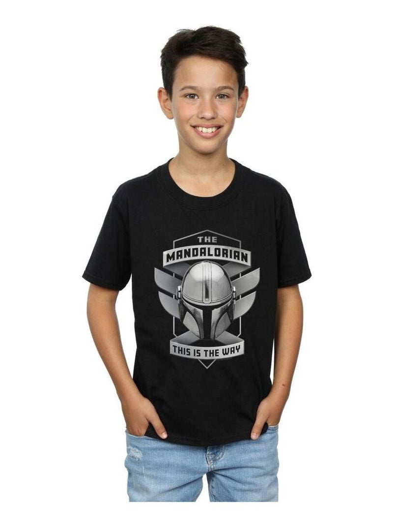Star Wars - T-shirt THE MANDALORIAN THIS IS THE WAY Noir - Kiabi