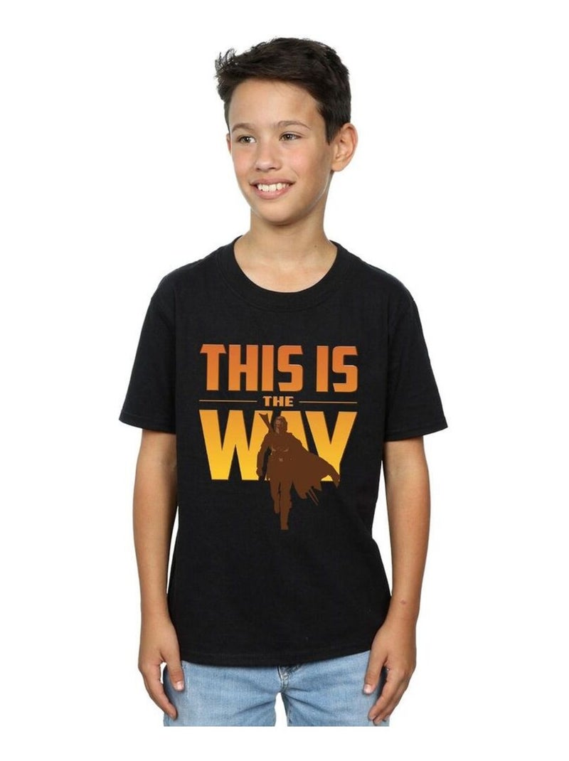 Star Wars - T-shirt THE MANDALORIAN THIS IS THE WAY Noir - Kiabi
