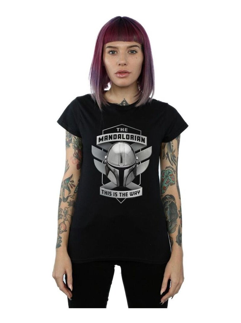 Star Wars - T-shirt THE MANDALORIAN THIS IS THE WAY Noir - Kiabi