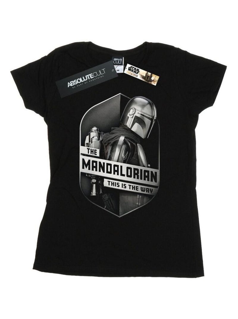 Star Wars - T-shirt THE MANDALORIAN THIS WAY Noir - Kiabi