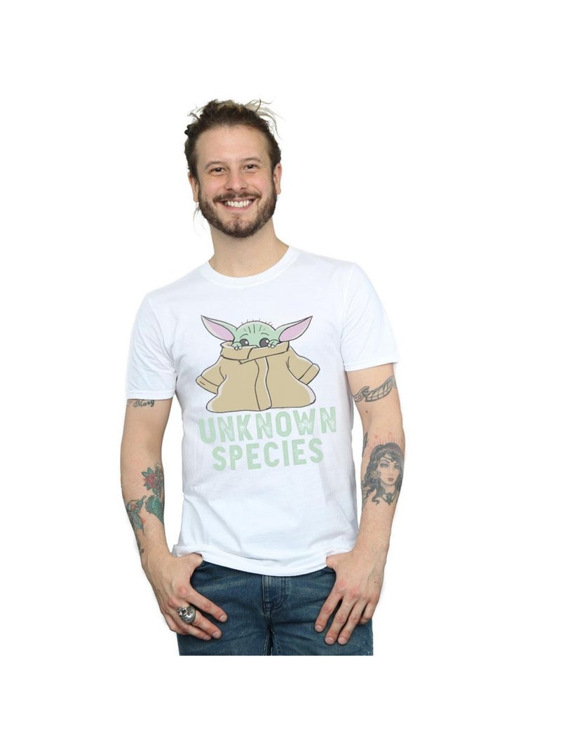 Star Wars - T-shirt THE MANDALORIAN UNKNOWN SPECIES Blanc - Kiabi