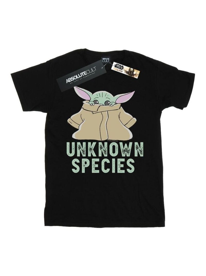 Star Wars - T-shirt THE MANDALORIAN UNKNOWN SPECIES Noir - Kiabi