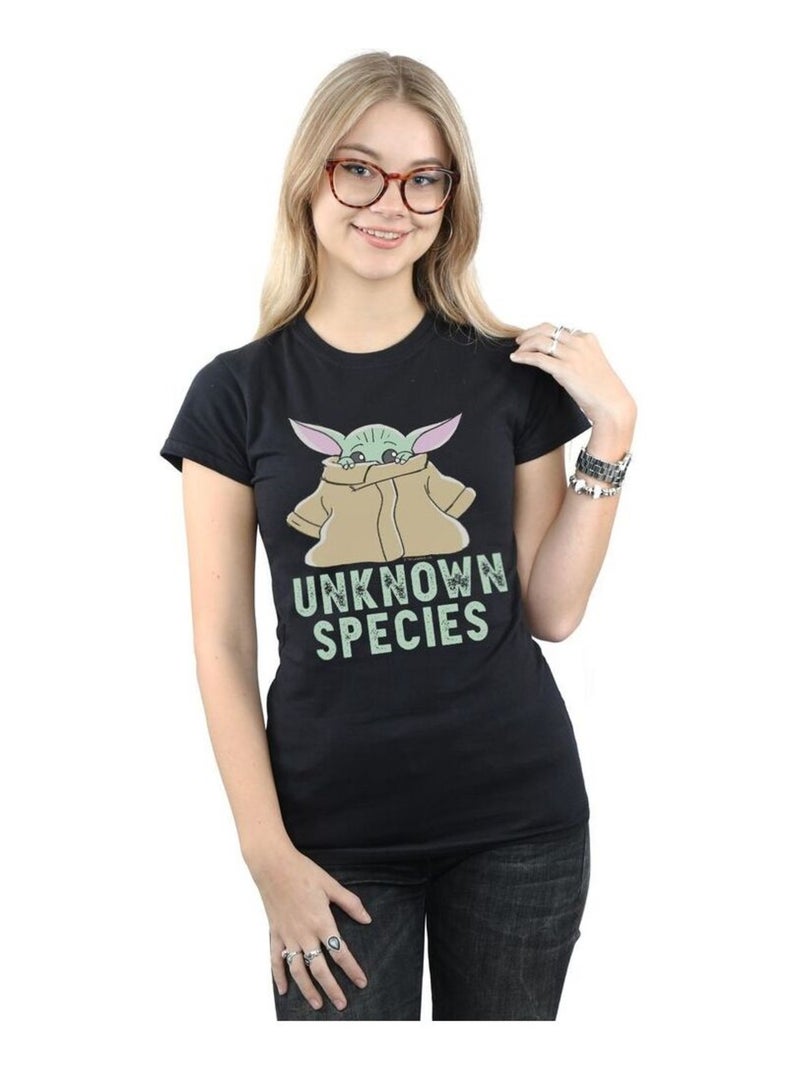 Star Wars - T-shirt THE MANDALORIAN UNKNOWN SPECIES Noir - Kiabi