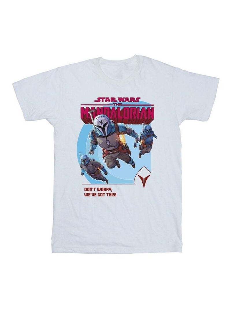 Star Wars - T-shirt THE MANDALORIAN WE'VE GOT THIS Blanc - Kiabi