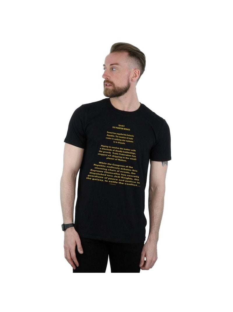 Star Wars - T-shirt THE PHANTOM MENACE OPENING CRAWL Noir - Kiabi
