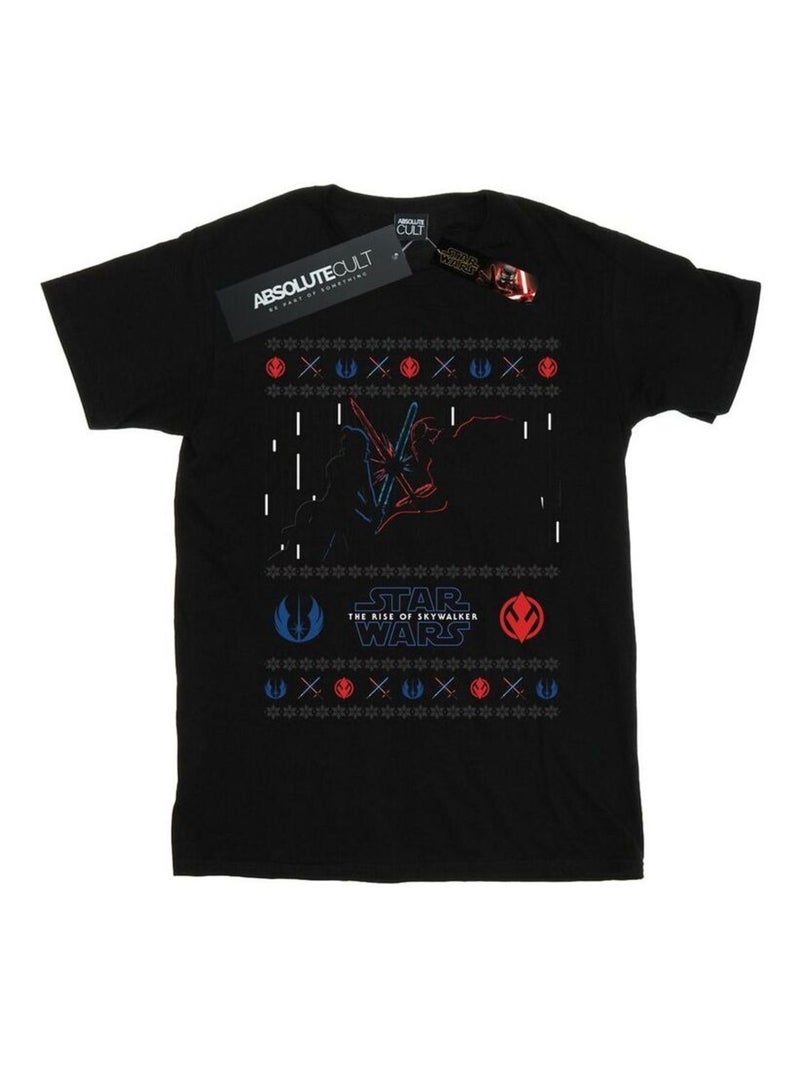 Star Wars - T-shirt THE RISE OF SKYWALKER COMBAT Noir - Kiabi