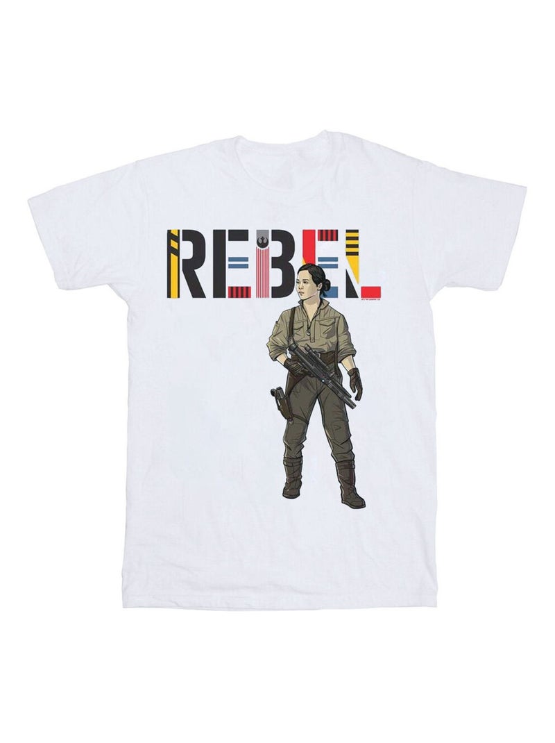 Star Wars - T-shirt THE RISE OF SKYWALKER REBEL Blanc - Kiabi