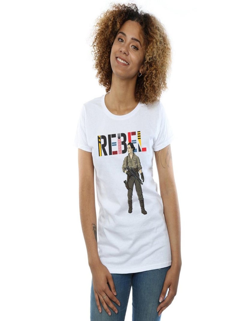 Star Wars - T-shirt THE RISE OF SKYWALKER REBEL Blanc - Kiabi