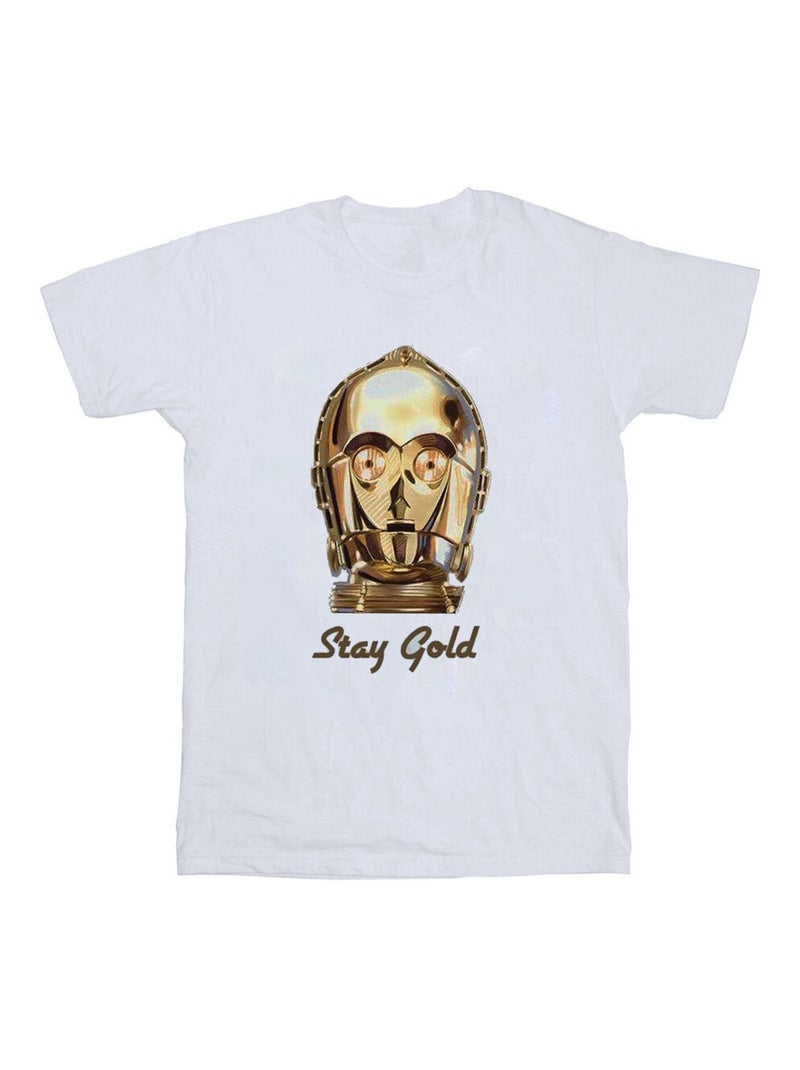 Star Wars - T-shirt THE RISE OF SKYWALKER STAY Blanc - Kiabi