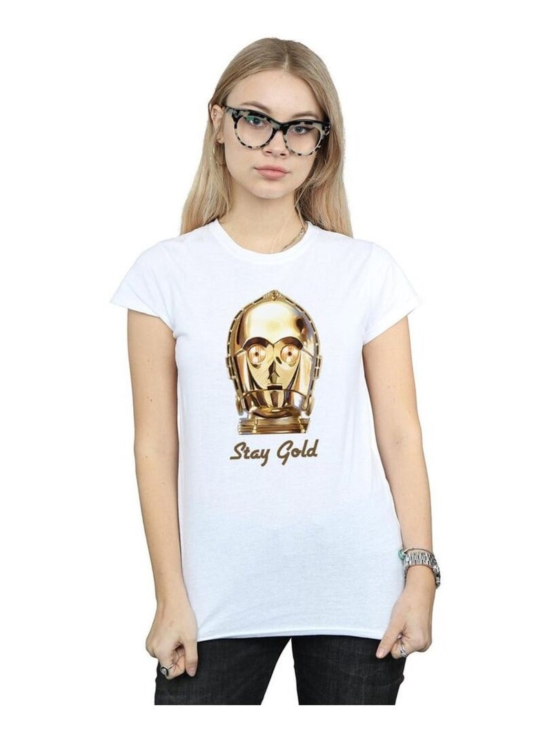 Star Wars - T-shirt THE RISE OF SKYWALKER STAY Blanc - Kiabi