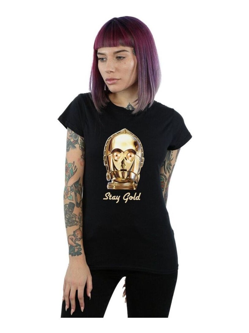 Star Wars - T-shirt THE RISE OF SKYWALKER STAY Noir - Kiabi